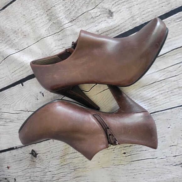 Worthington Brown Leather Platform Stiletto Ankle Boot  023-5087   sz 7 M - Picture 6 of 7